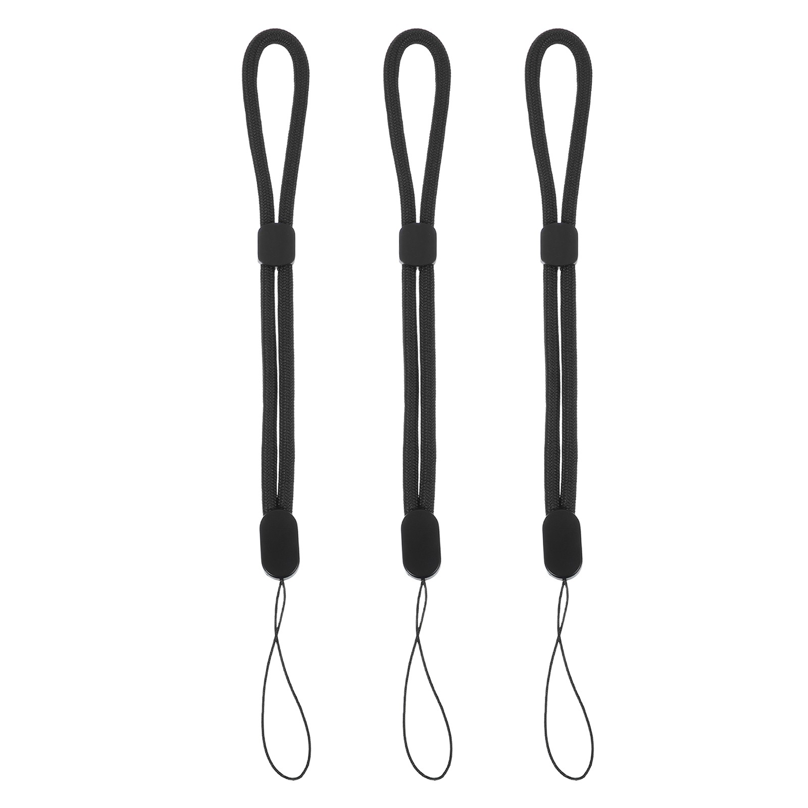 Camera Wrist Strap 3Pack Adjustable Wristlet Straps Lanyard Pure Black