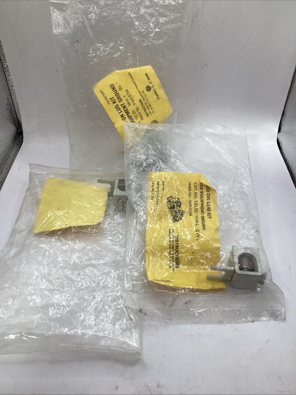 Lot Of 3 General Electric  TGL1  Add On Lug Kit For Equipment Ground New