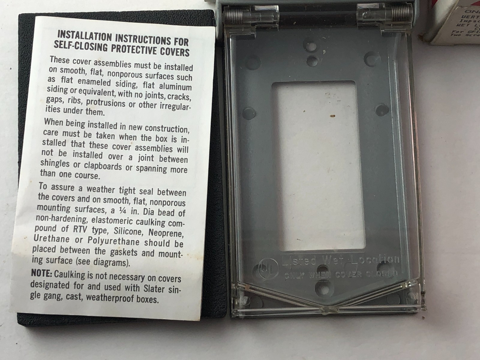 2 Slater Vertical Self Closing Cover Impact Resistant 3723