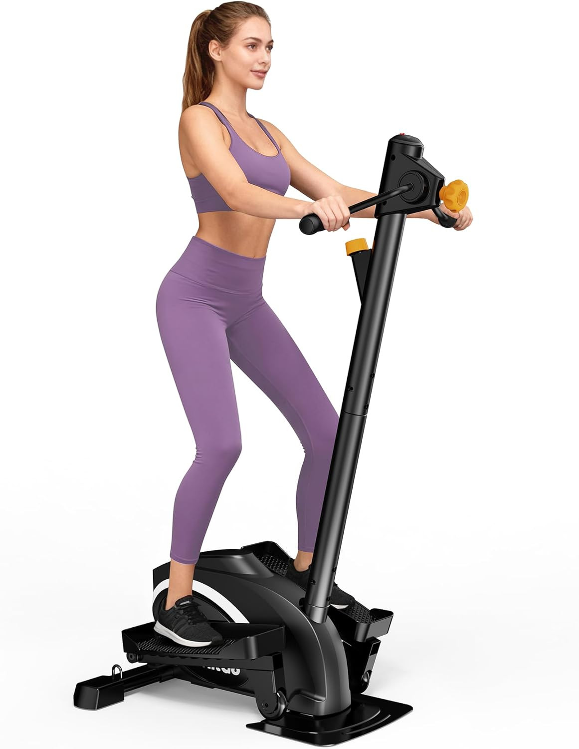 3-in-1 Portable Elliptical Machine with Resistance Bands & LCD Display