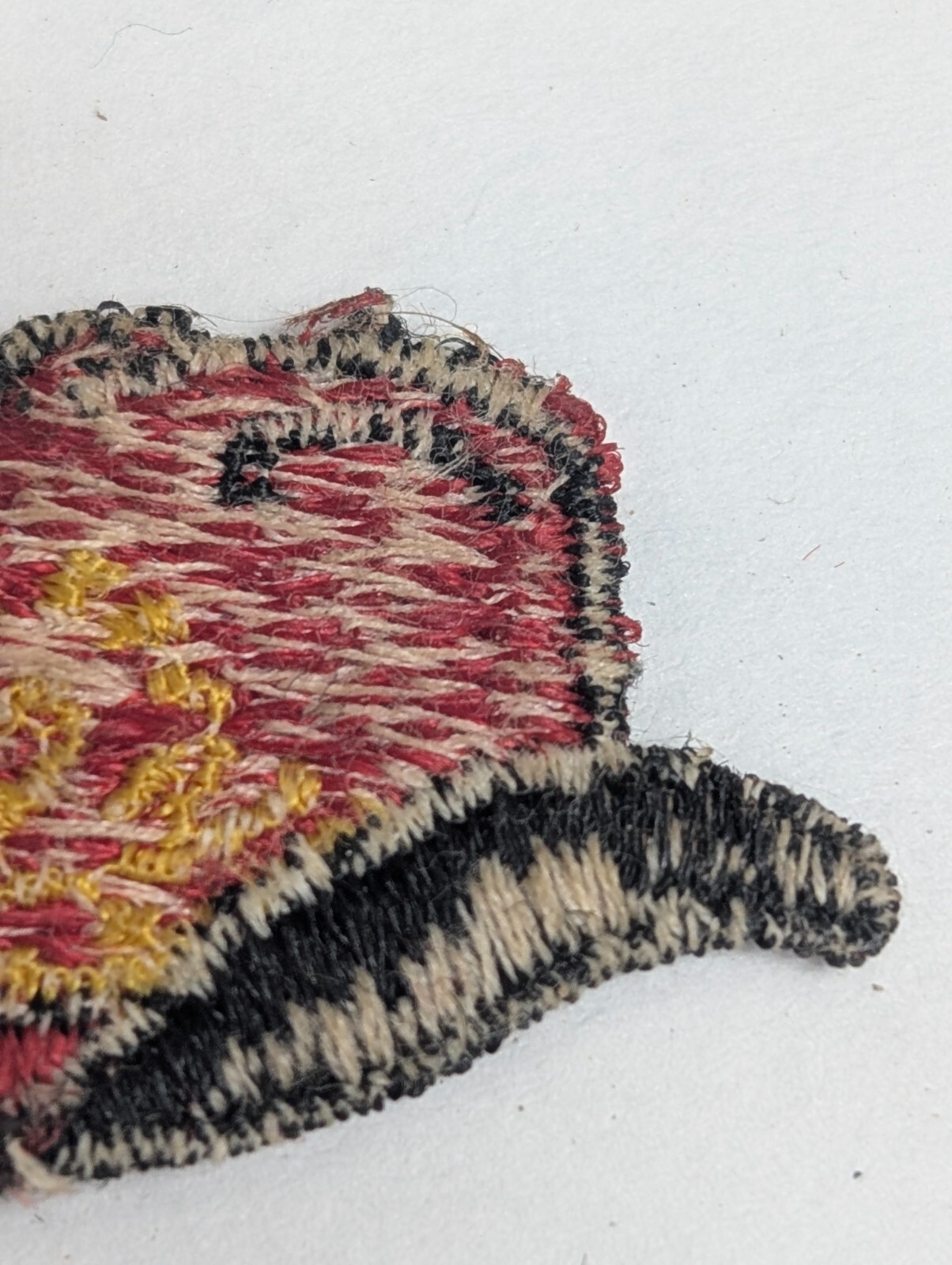 Vintage Cap Hat Patch Red Western Cowboy Flame Fire Embroidered