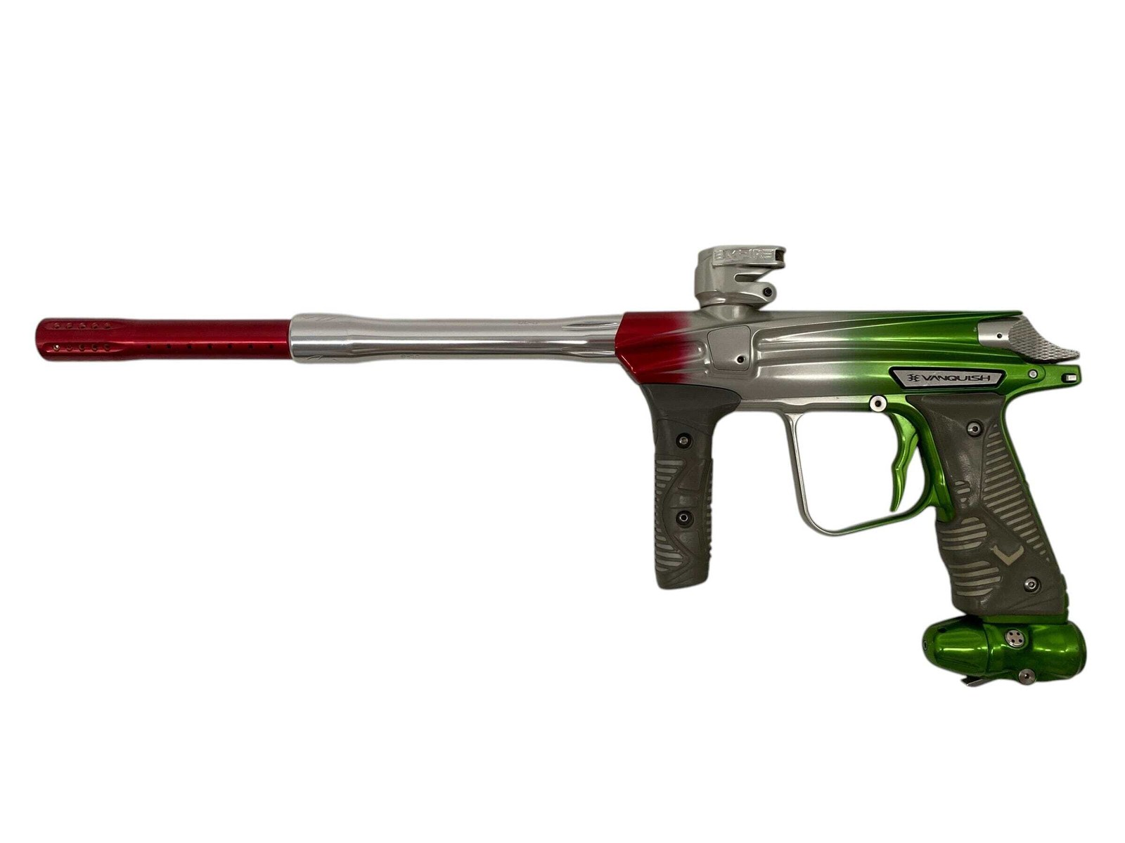Empire Vanquish Green Silver Red Fade Paintball Gun
