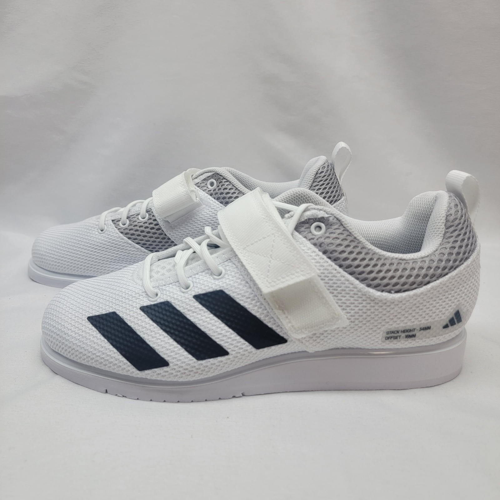 Adidas Powerlift 5 Weightlifting Shoes Men Size 7.5 Women 8.5 #GY8919 White Blk