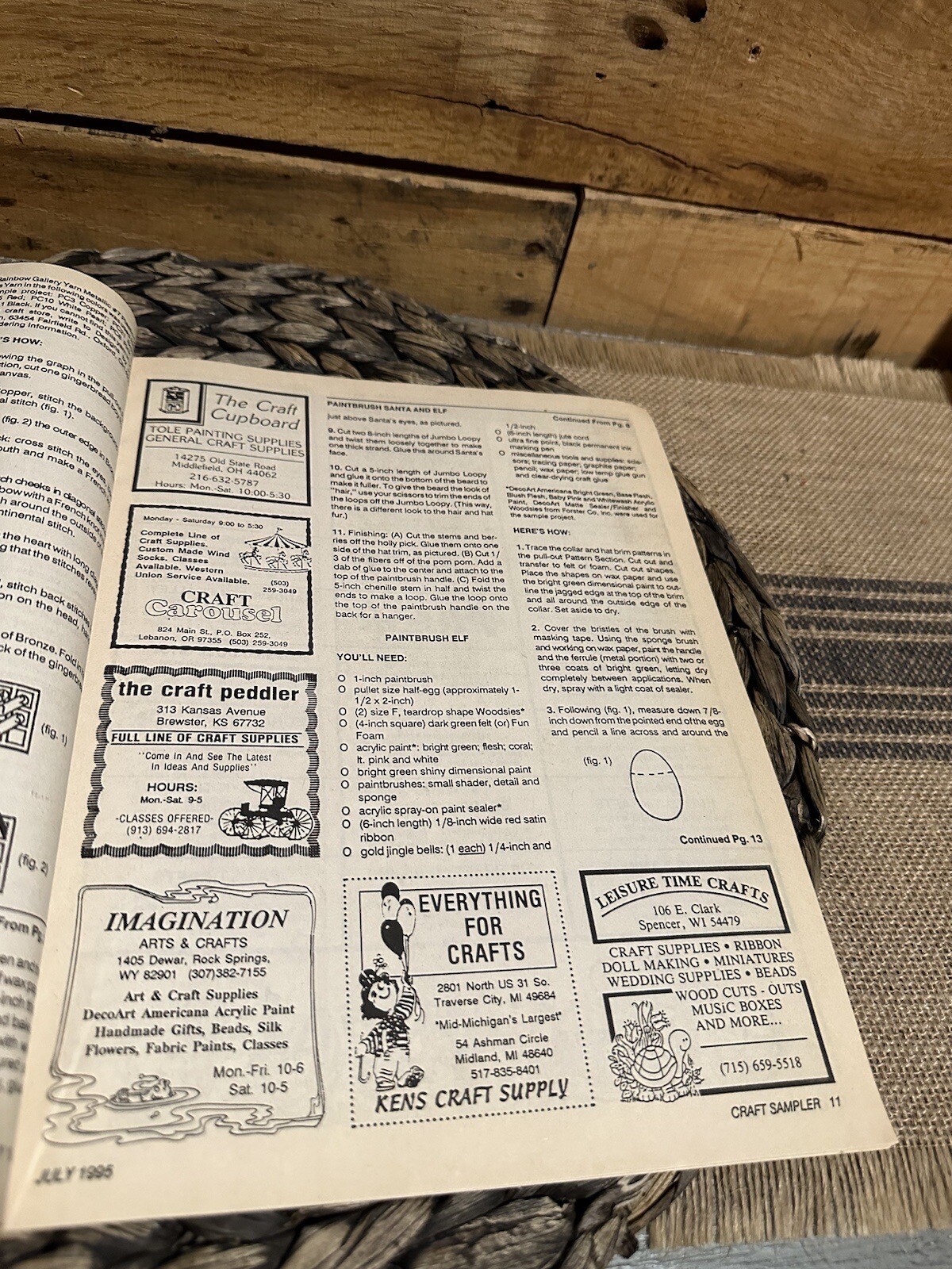 Craft Sampler Christmas In July 1995 Uncut
