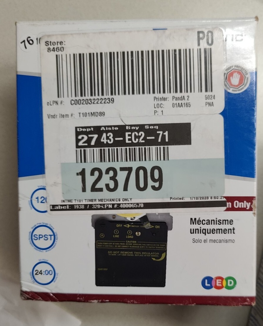 Intermatic T101M Mechanical Timer - Mechanism ONLY