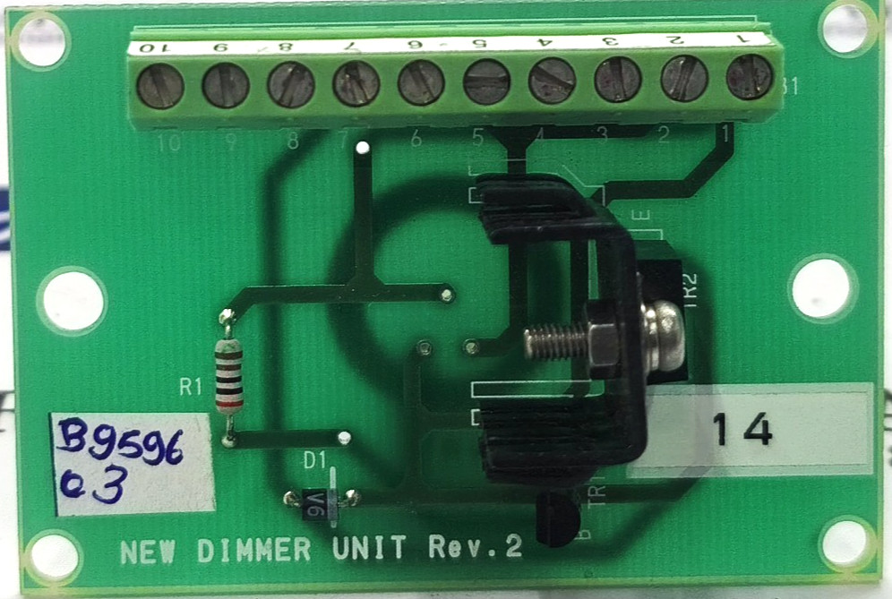 NEW DIMMER UNIT PRINTED CIRCUIT BOARD REV.2
