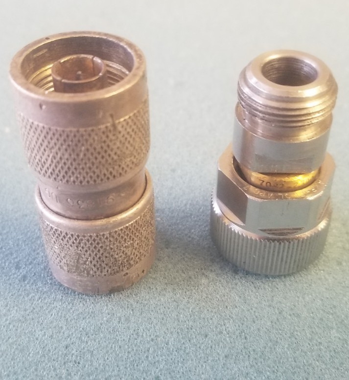 APC-7 to N type Female adapter set MADE IN USA Amphenol 7082-2300 & N to N M-M
