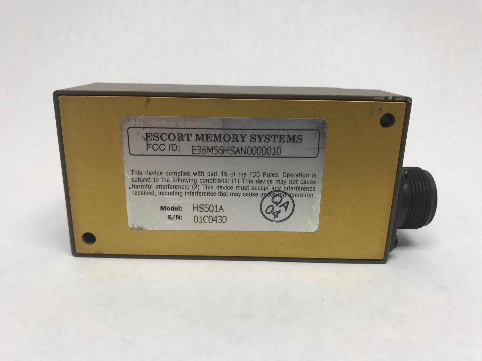 Escort Memory Systems HS501A Read / Write Face-Emitting Antenna, EMS, Datalogic
