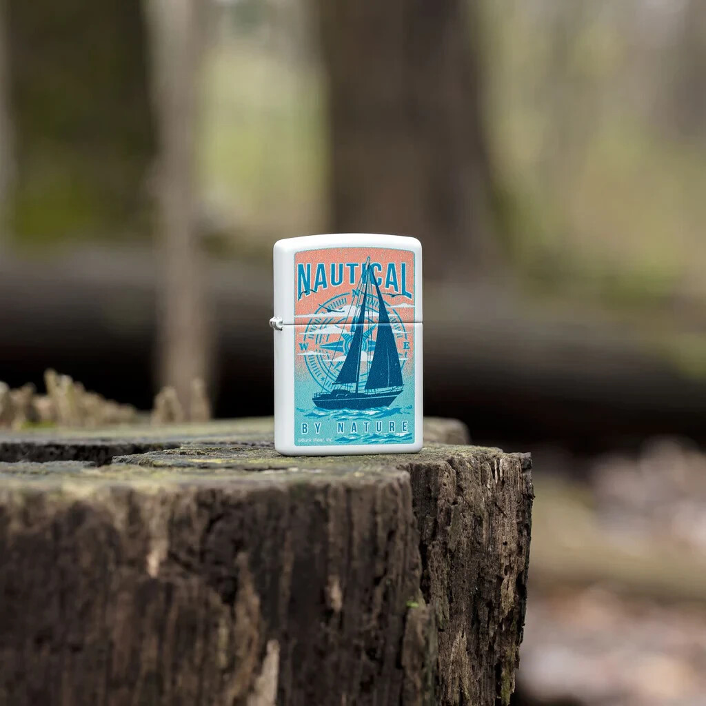 Zippo Meet Buck Wear Nautical By Nature White Matte 46150