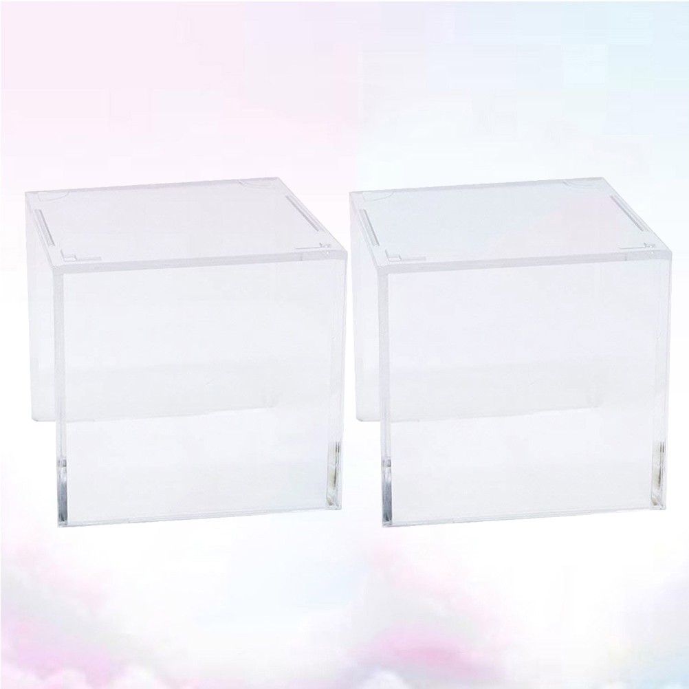 2Pcs Transparent Acrylic Baseball Holder with Stable Cradle for Display