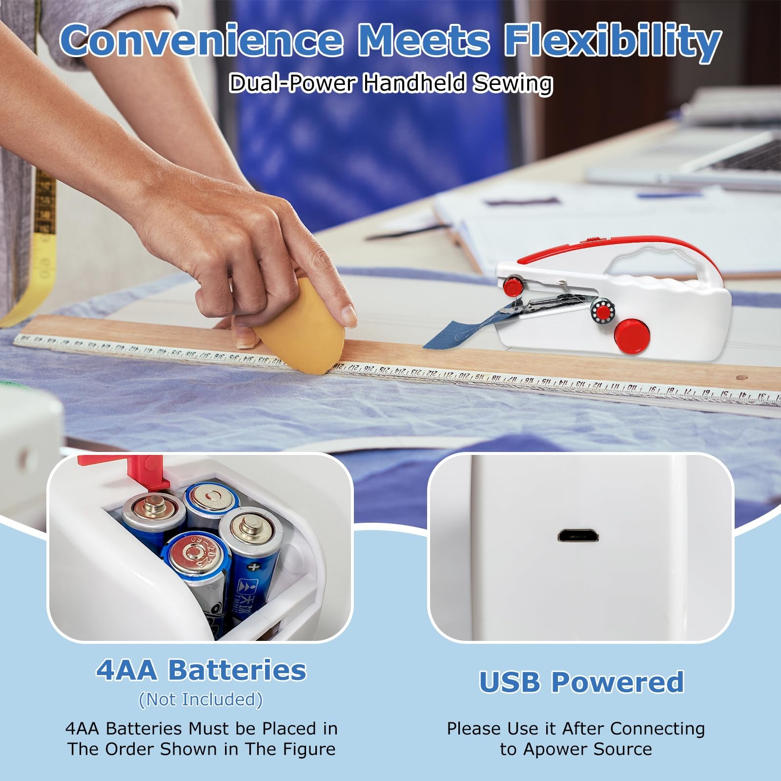 Portable Handheld Sewing Machine, Mini Sewing Machine for Beginners