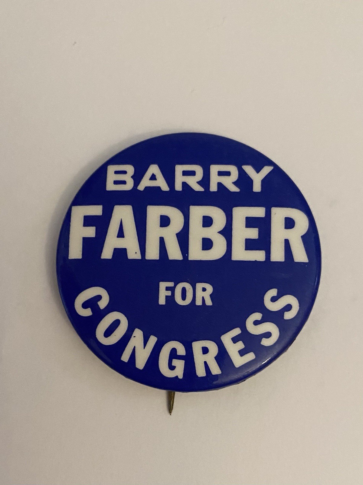 Barry Farber For Congress Pin Back Button P163