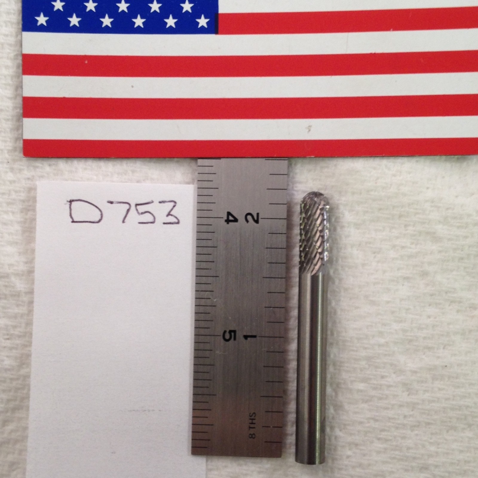 1 NEW FALCON / SGS 1/4" SHANK CARBIDE BURR SC-1 DOUBLE CUT. USA 1/2" LOC (D753)