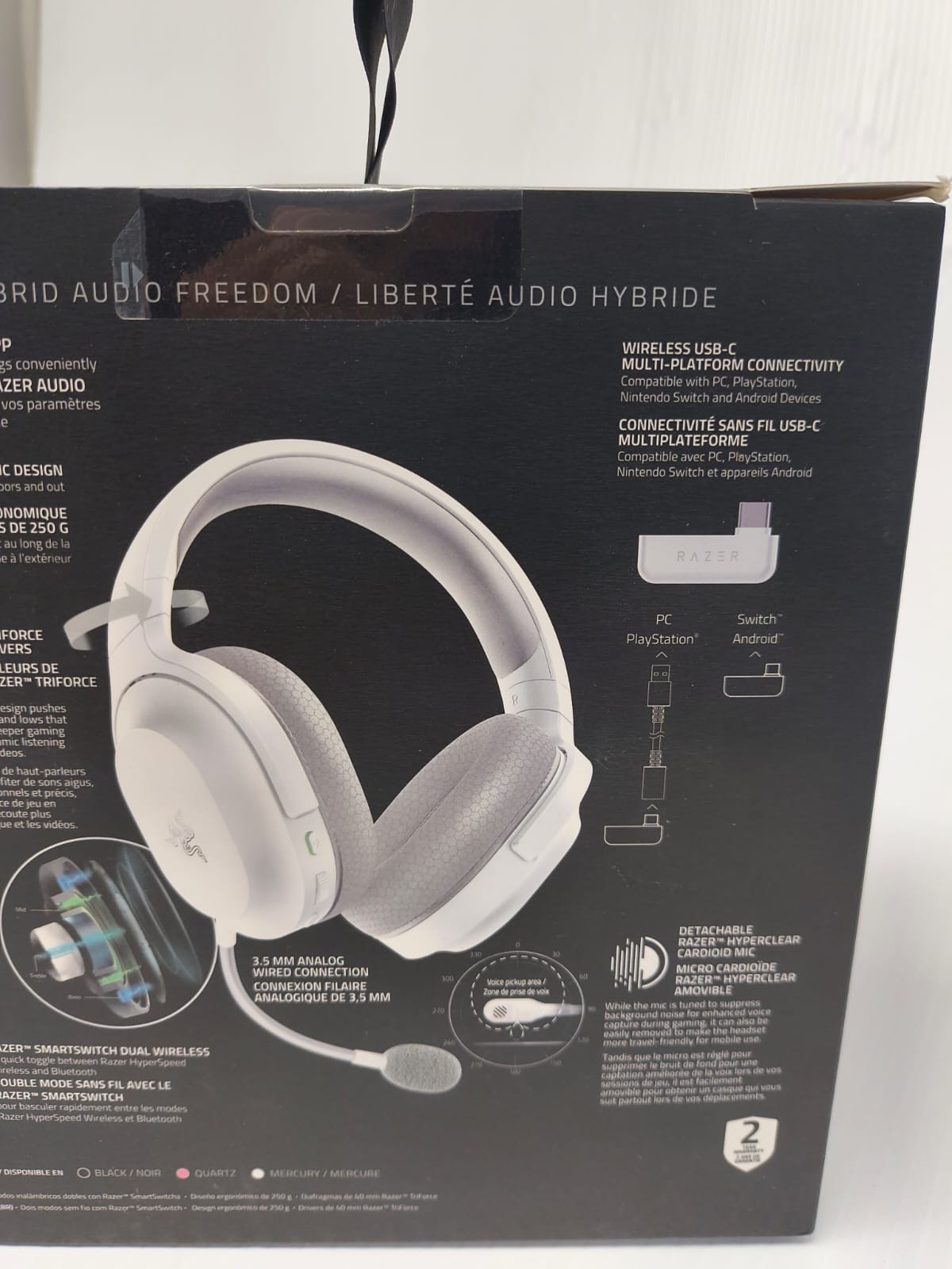 Razer Barracuda X Wireless Multiplatform Gaming and Mobile Headset Mercury Edtn