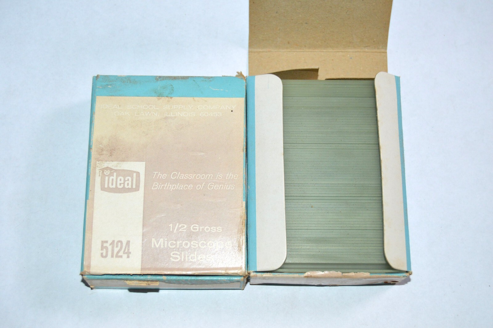 ideal 5124 Microscope Slides 25 x 75mm Roughly 100 qty.  B Thickness