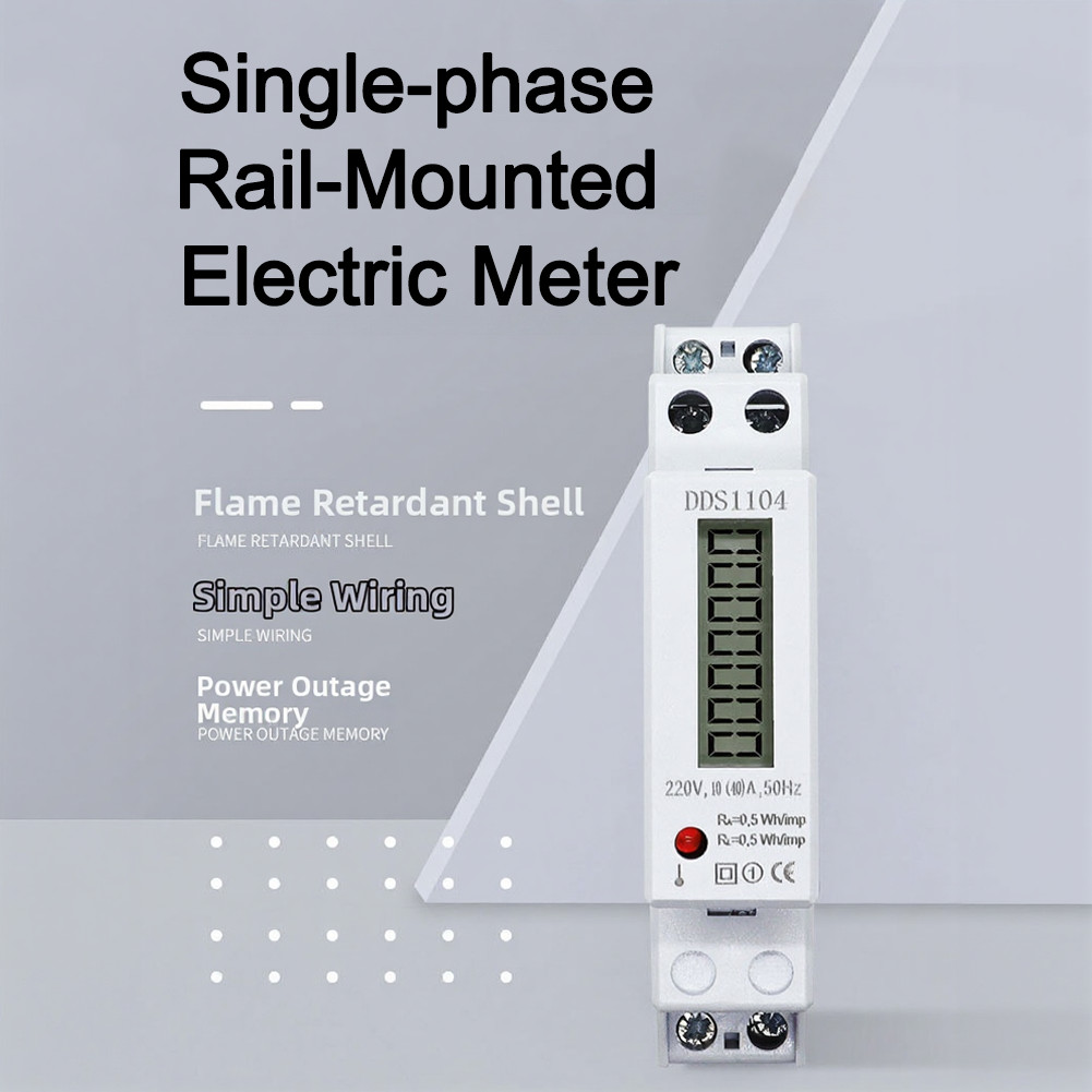 220V Single-Phase LCD Electricity Meter DDS1004 Compatible with 50Hz Systems