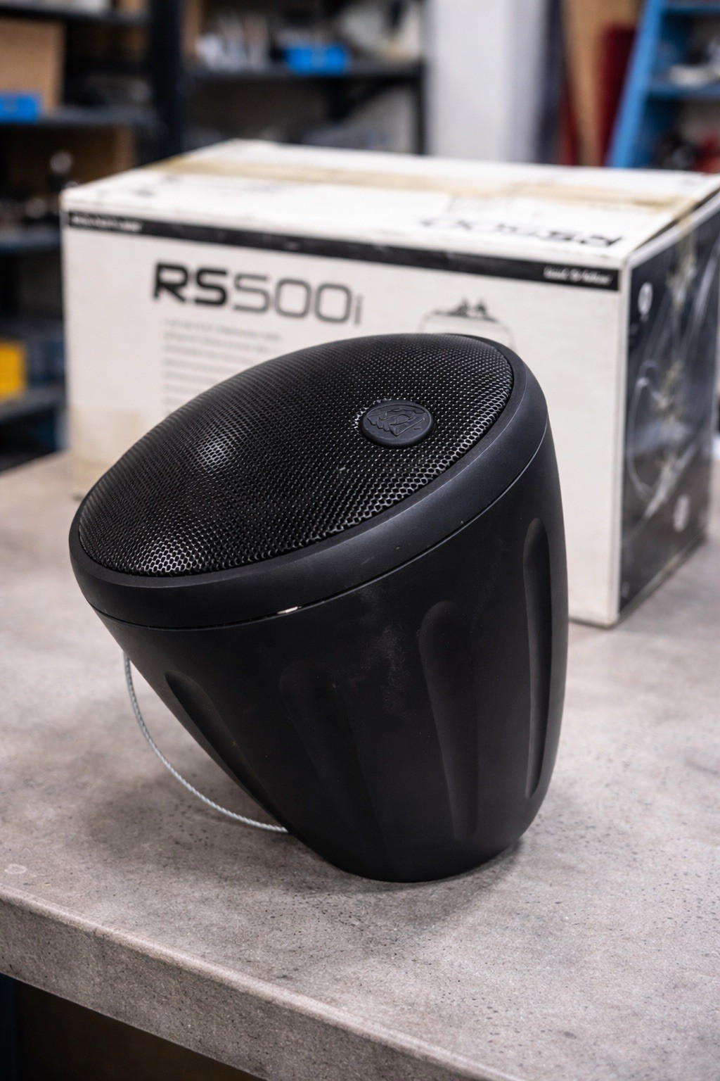 Pair of SoundTube RS500i-BK Wired Black Plastic Pendant Speaker Model RS500I-BK