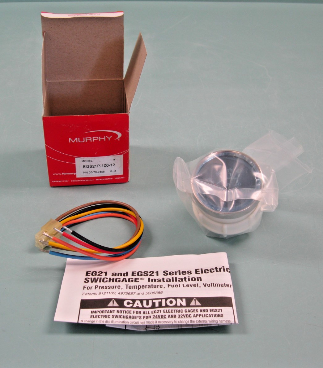 Murphy EGS21P-100-12  Swichgage 0-100 PSI Pressure Gauge NEW C14