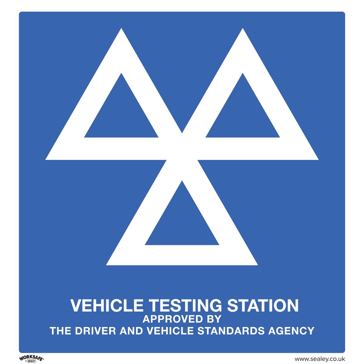 Sealey Warning Safety Sign - MOT Testing Station - Aluminium Composite SS51A1