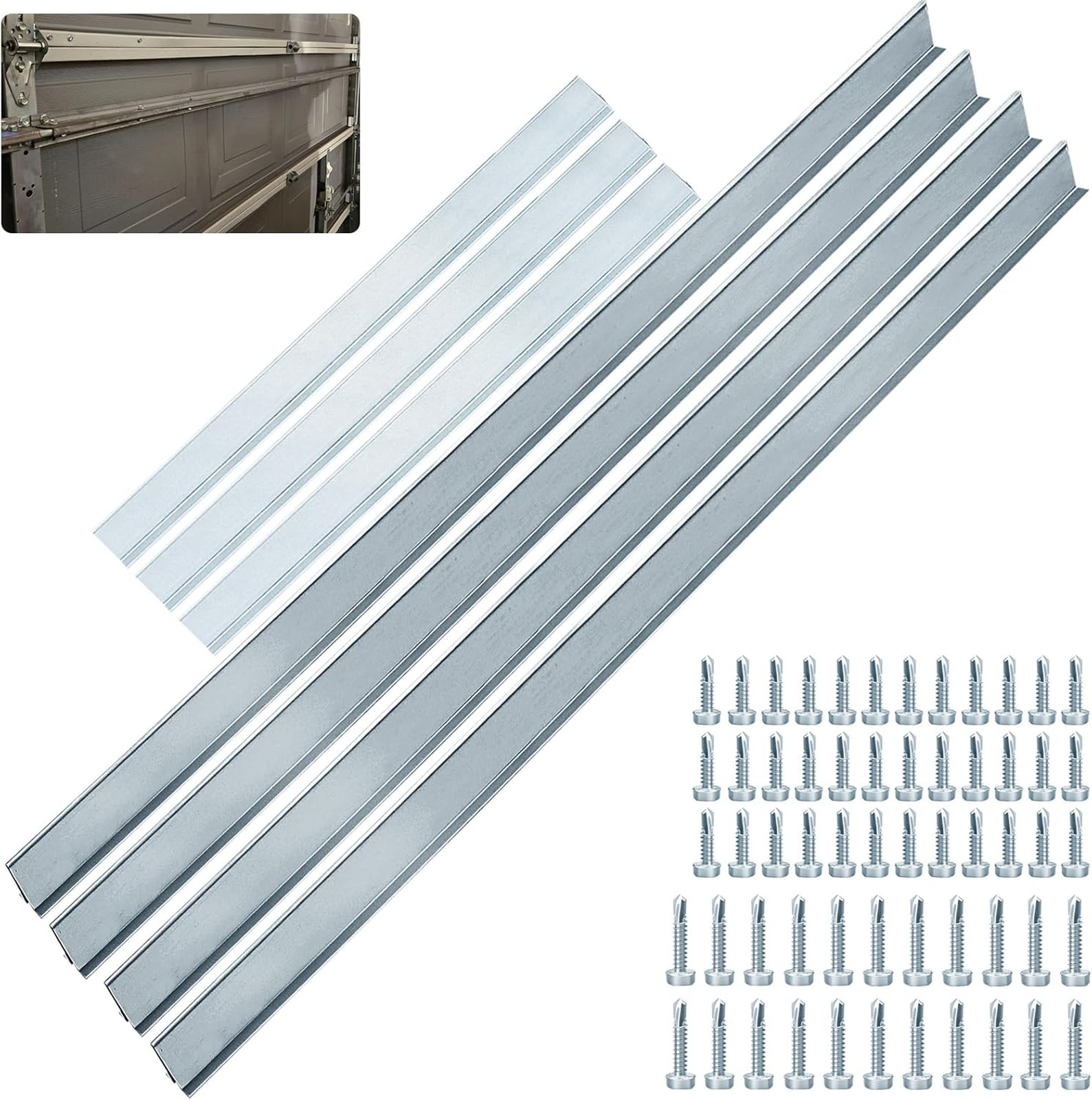 Garage Door Strut 16FT Steel Reinforcement Kit 1.5mm 20 Gauge Hurricane Wind