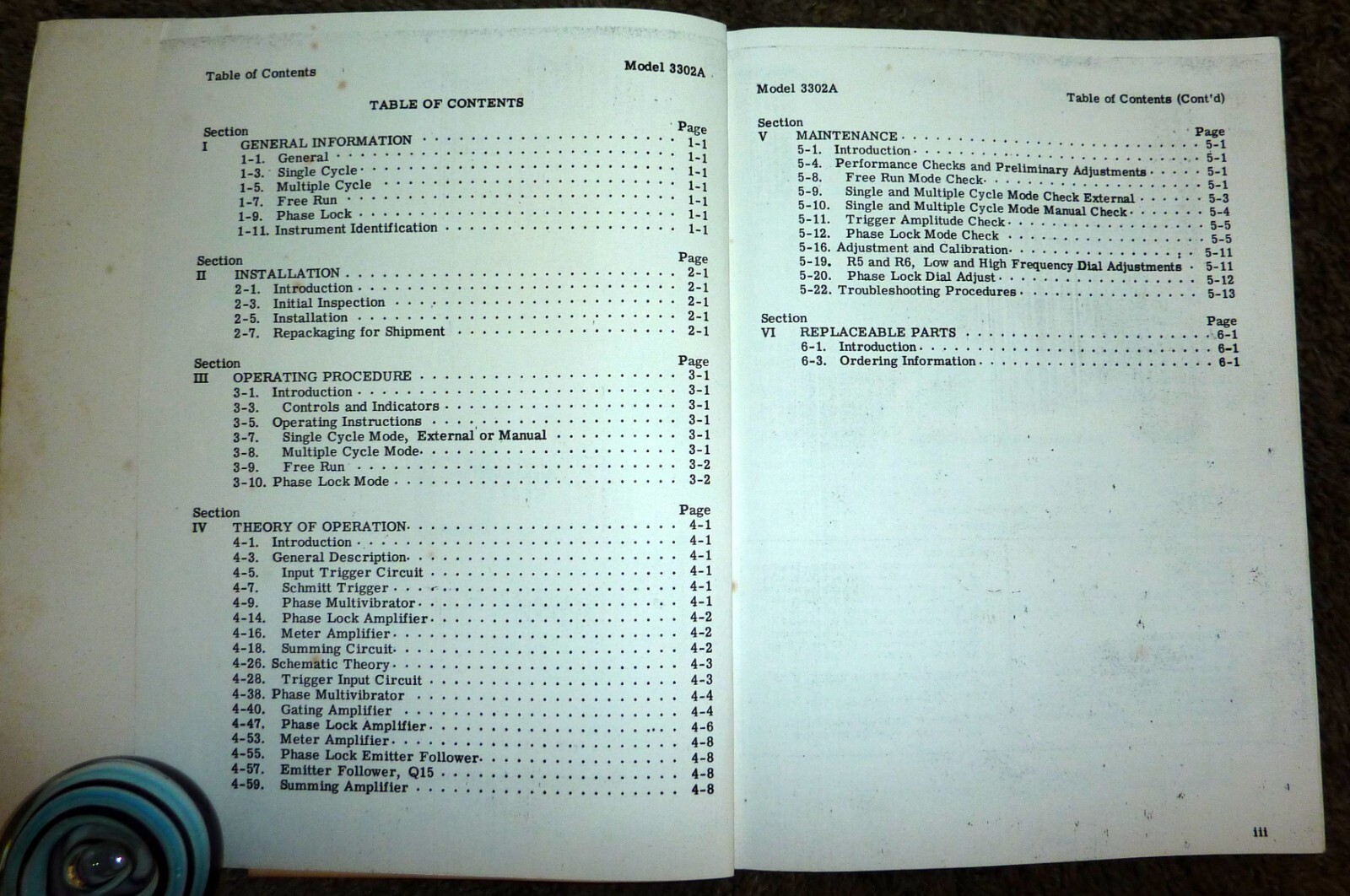 HP Hewlett 3302A Trigger Phase Lock Plug In Operating Service Manual 1965