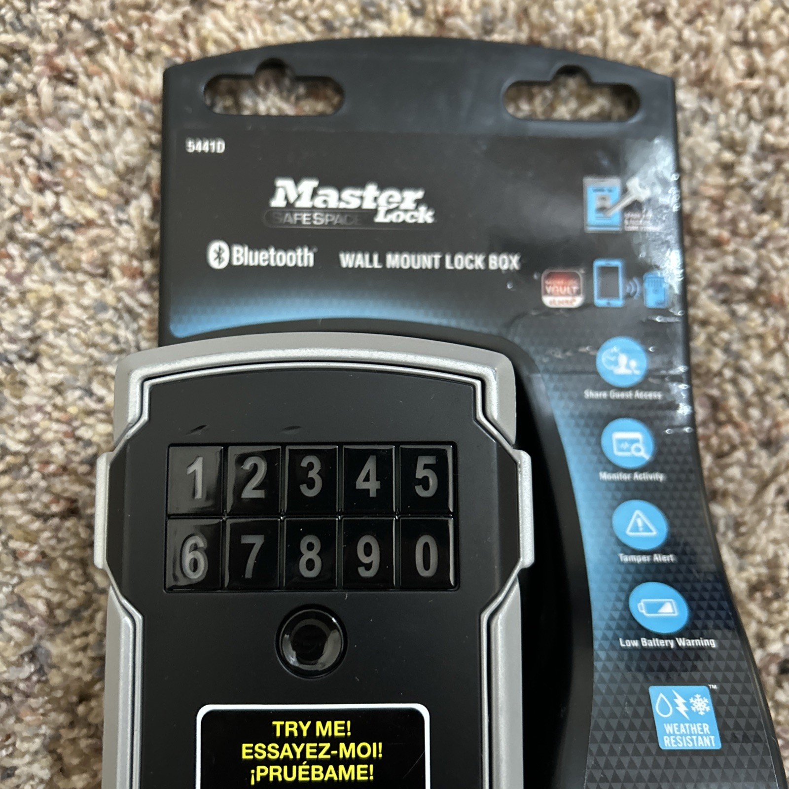 Master Lock 5441D Bluetooth Wall Mount locking storage Box