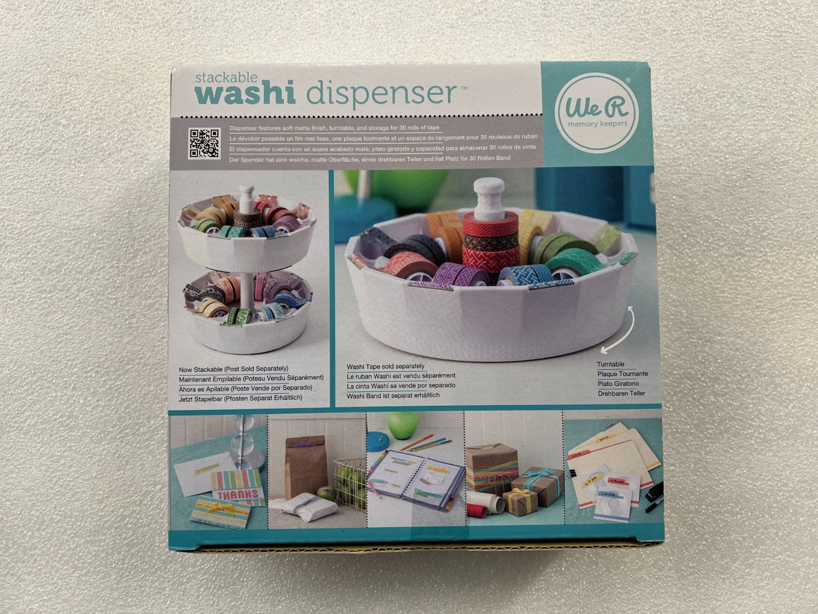 We R Memory Keepers Stackable Washi Tape Dispenser Organizer Scrapbook NIB