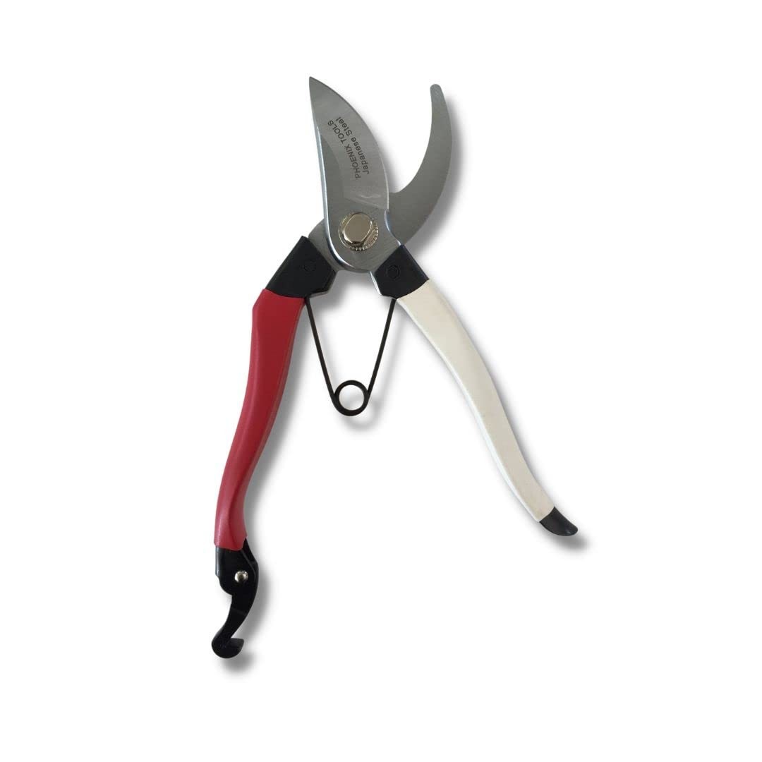 Phoenix Tools Professional Grade Hand Prunner Japanese 3/4" cut, Red/White