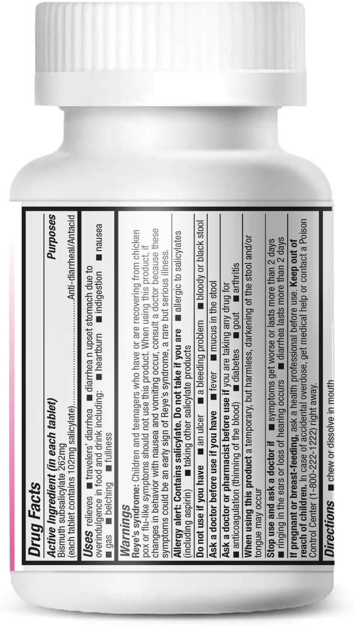 Bismuth Subsalicylate 262Mg Capsules, 100 Count