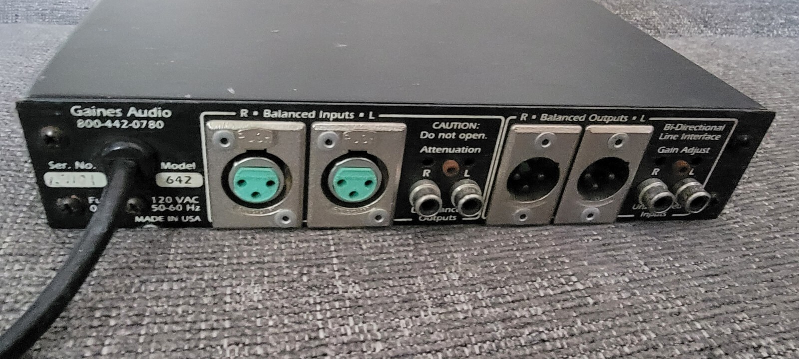 gaines audio blanced line interface
