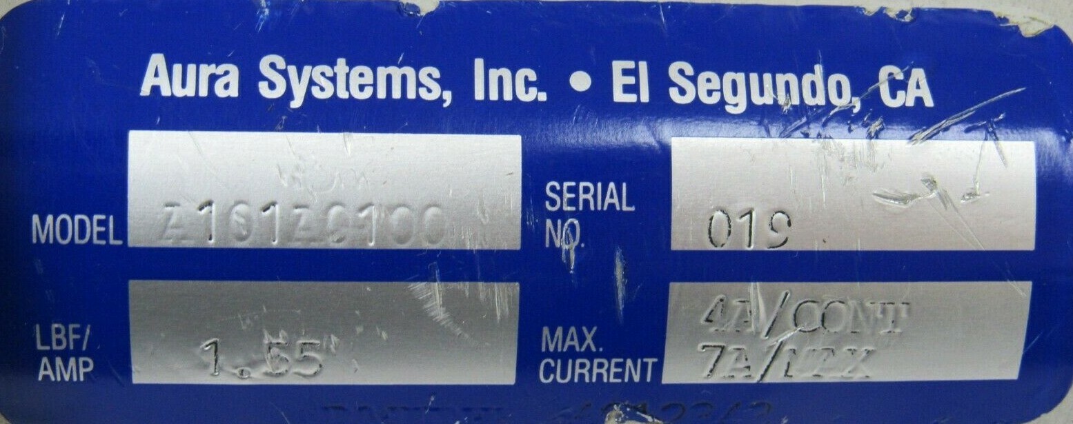 USED AURA SYSTEMS A101A0100 STEPPER MOTOR