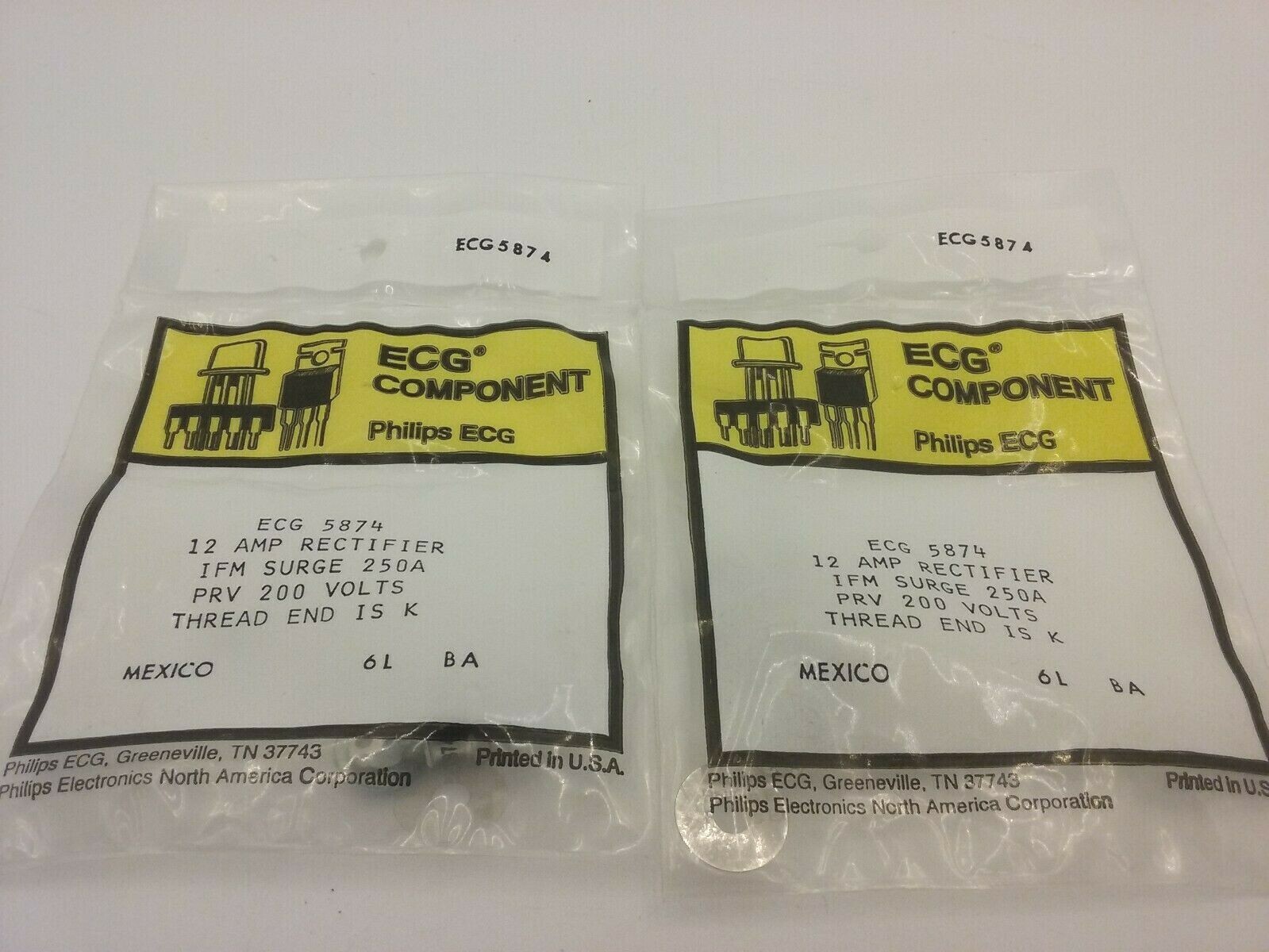 ECG COMPONENT ECG 5874 RECTIFIER 12 AMP (LOT OF 2) NIB
