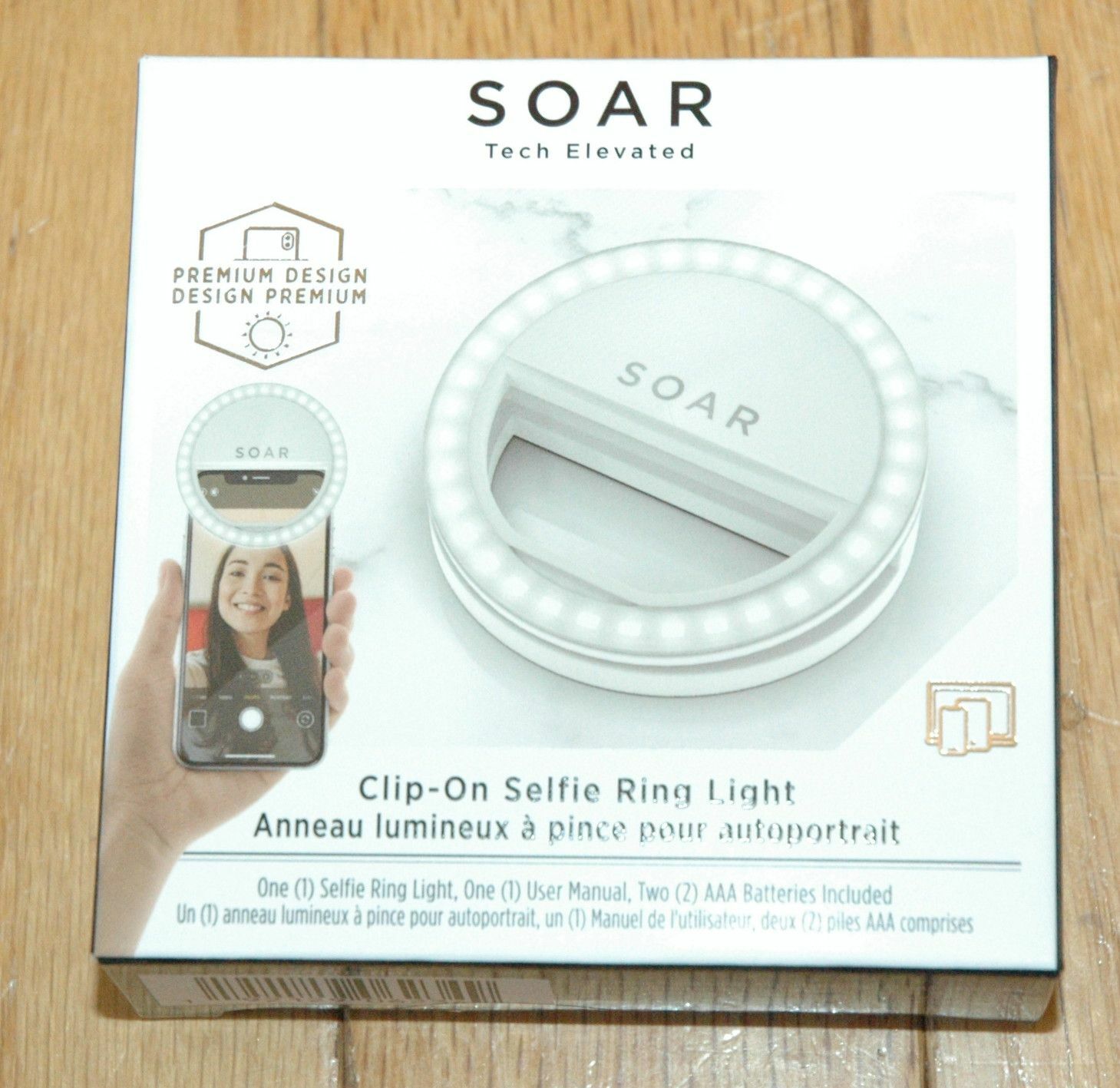 Soar Tech Elevated Clip On Selfie Ring Light NewInBox From Fabfitfun