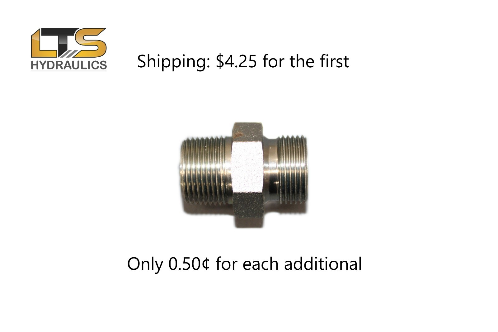 New 3/8" Male BSPP x 3/8" Male NPT Adapter 9007-06-06 Carbon Steel