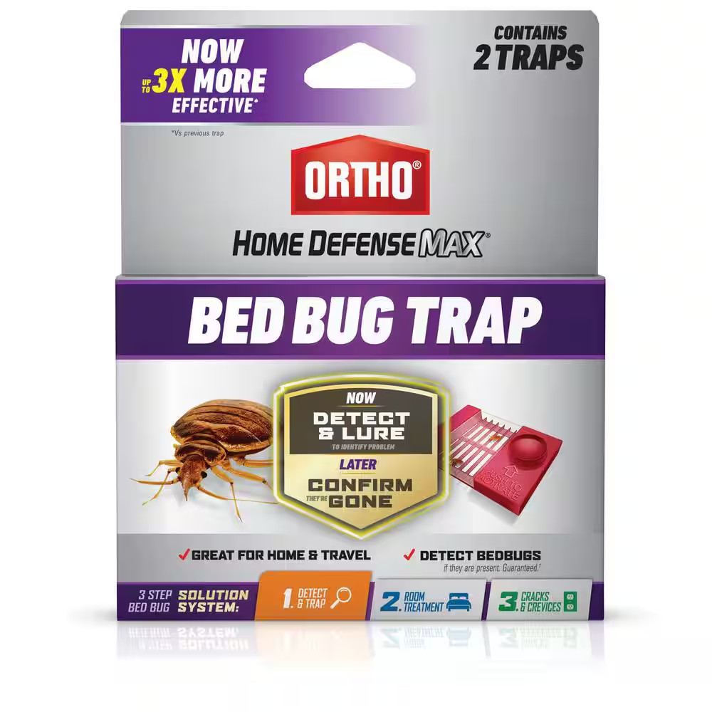 Home Defense Max Bed Bug Trap, Detect Bed Bugs in Homes and While Traveling (2-P