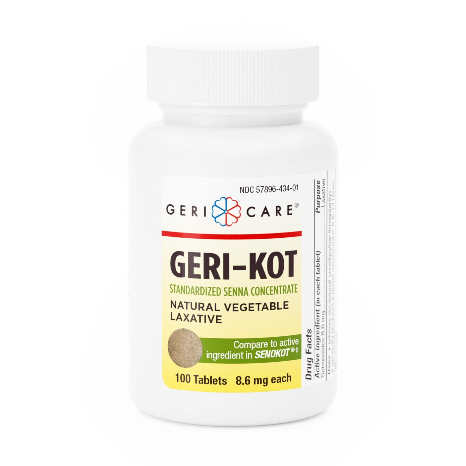 GeriCare  SENNA 8.6 MG TAB 100CT.  Compare to Senokot Gentle Overnight Relief.