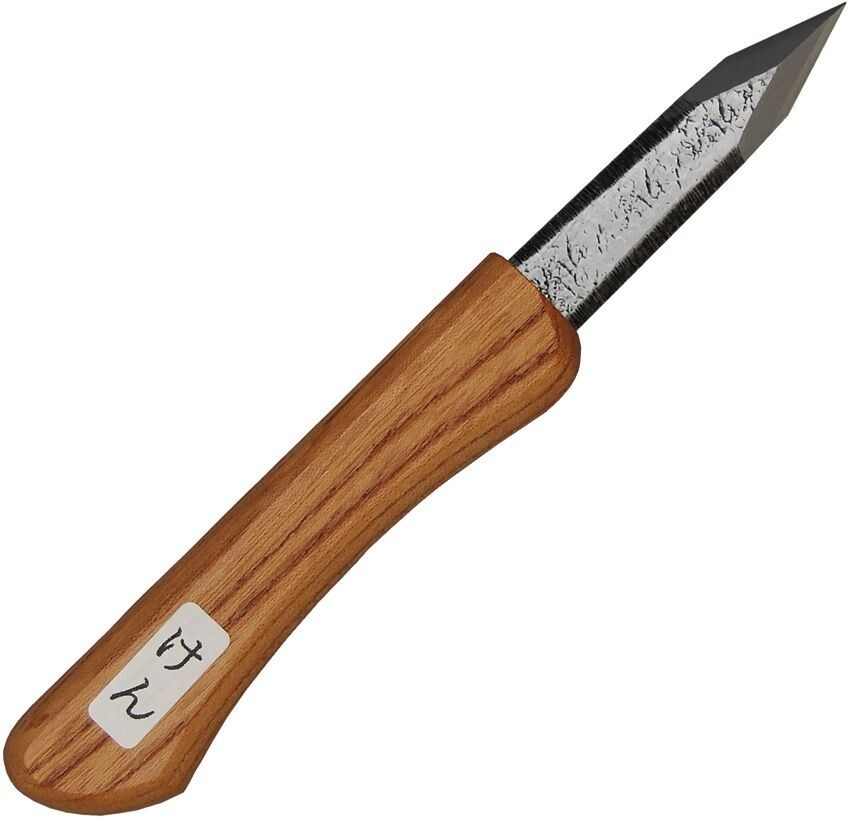 Mikihisa Mikikichan Carving Fixed Knife 2.25 Stainless Blade Wood Handle MIKA066