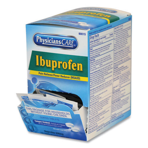 PhysiciansCare 90015 Ibuprofen Medication (100/Box) New