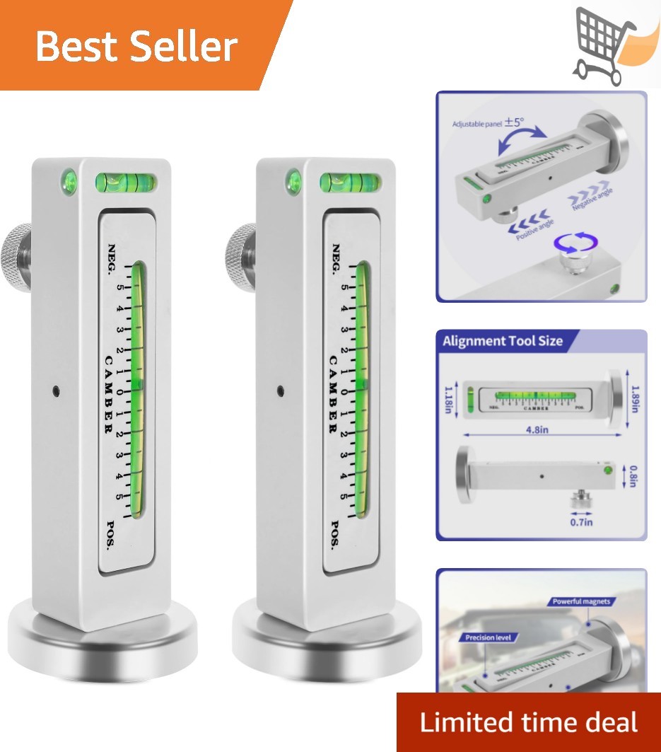 2 Pack Magnetic Gauge Tool for Camber Caster Alignment Automotive Truck Vehicle