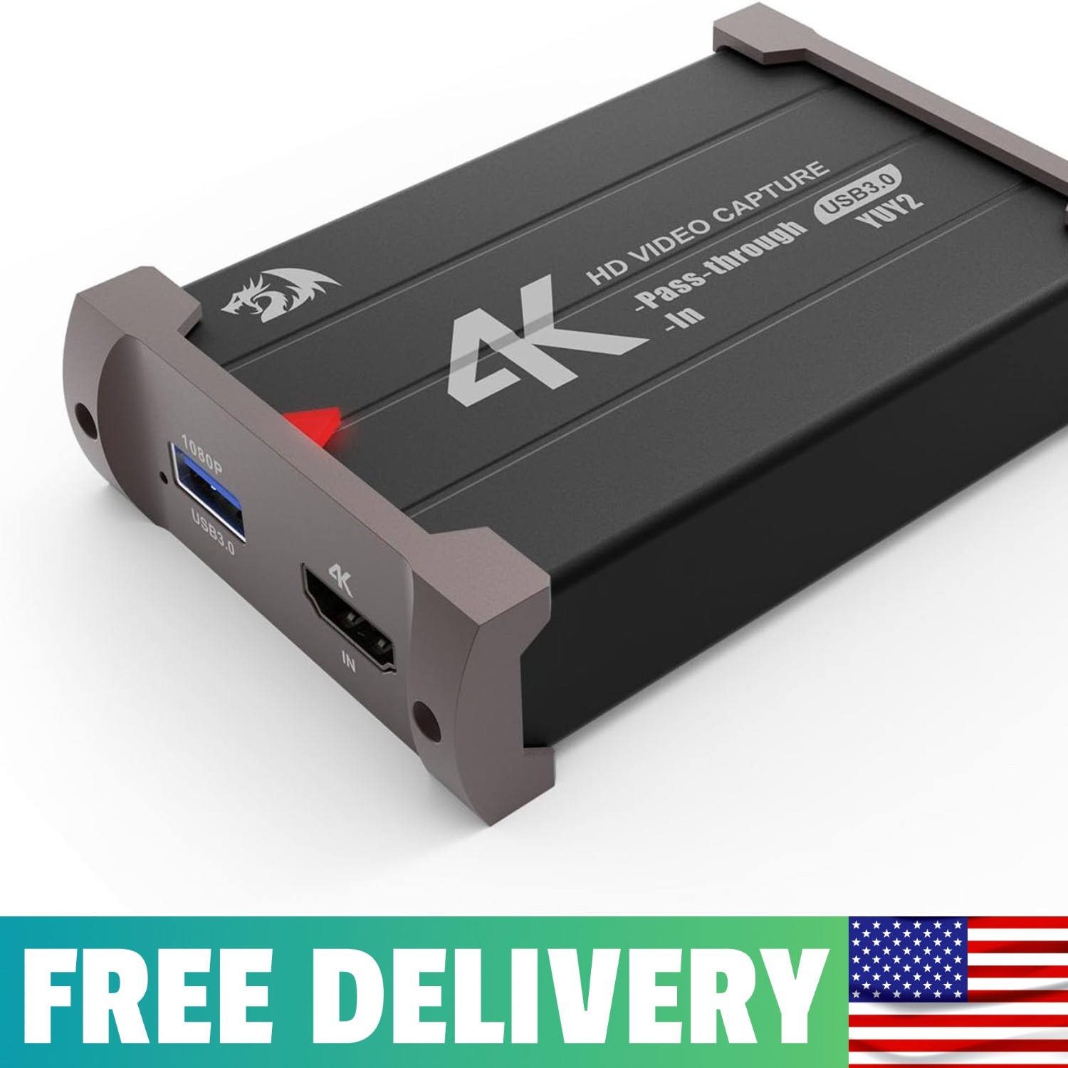 VC321 4K Video Capture Card, USB 3.0 1080p 60fps Video Capture, 4K HDMI