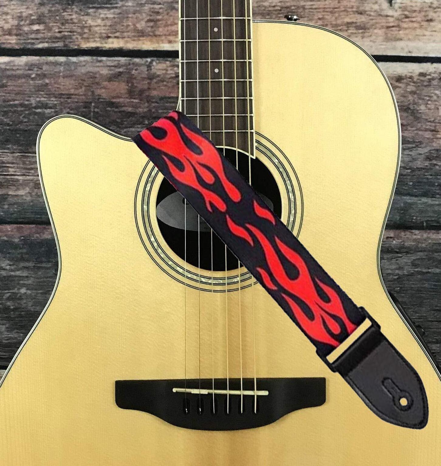 ELECTRIC ACOUSTIC GUITAR STRAP BELT + GUITAR PICKS & RUBBER STRAP LOCKS