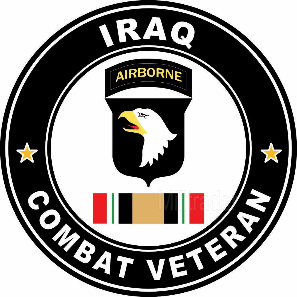 US Army 101st Airborne Combat Veteran (OIF) Self-adhesive Vinyl Decal