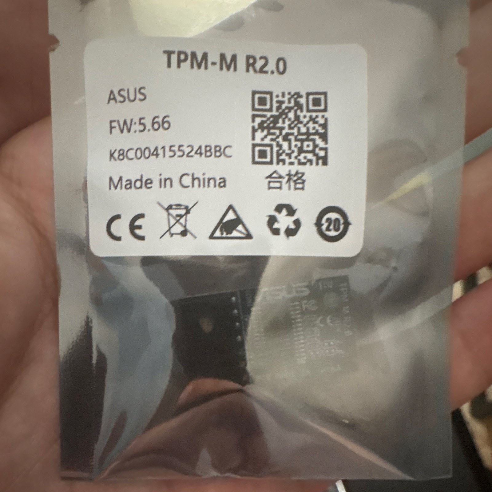 ASUS TPM-M R2.0 TPM Module for ASUS Motherboards, TPM 14-1 Pin Header