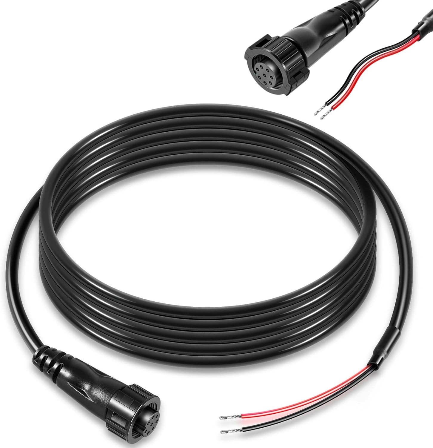 720085-1 Power Cable Replacement for Humminbird Fishfinder PC12 Power Cord, 6 Ft
