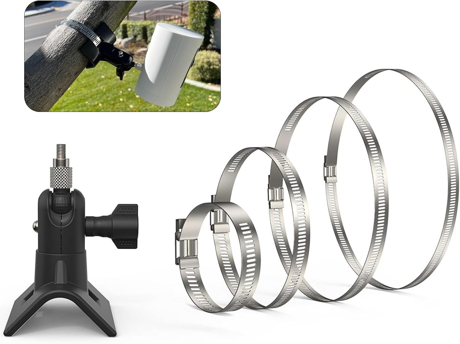 Compact & Versatile Pole Mount for Outdoor Security Cameras - Easy Installation