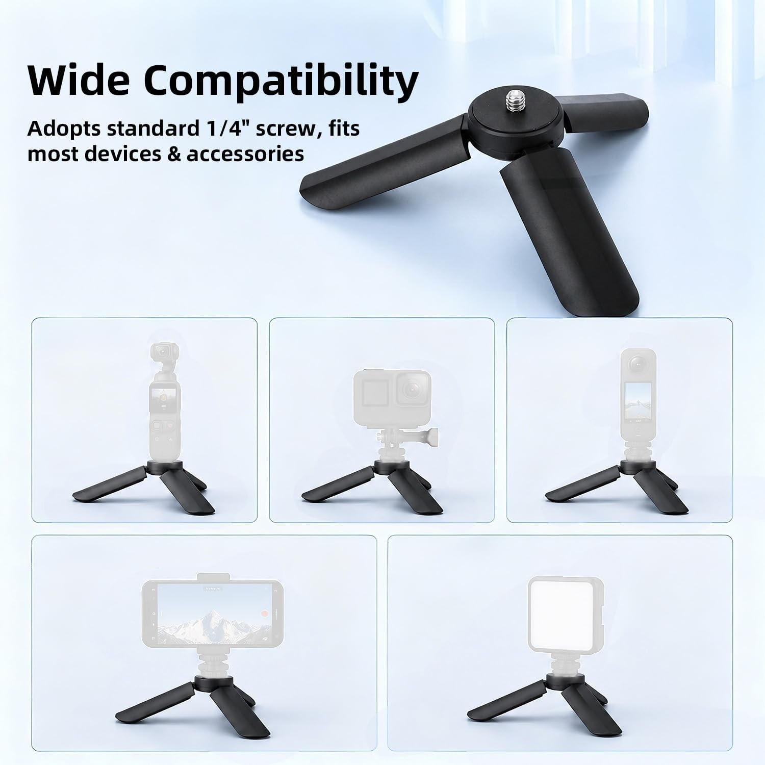 Mini Tripod for DJI OSMO Pocket 4 & 3 & 2, Portable Tripod Stand Tabletop Mount