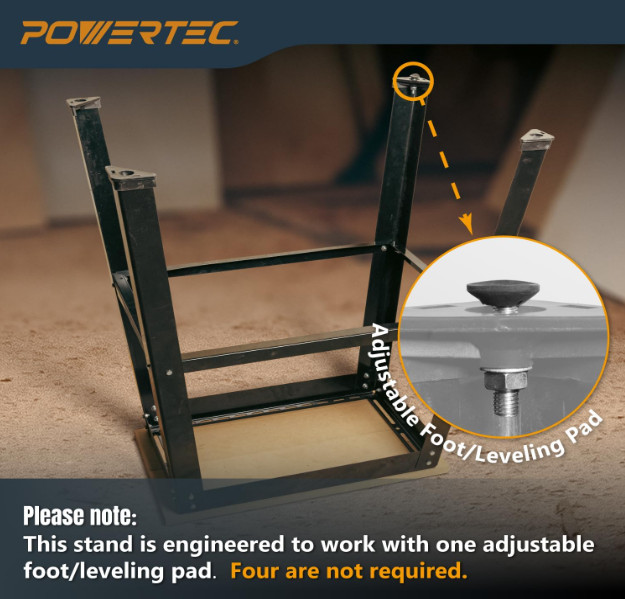 POWERTEC Power Tool Stand MDF Split Top 20"x25" 32" Height UT1002