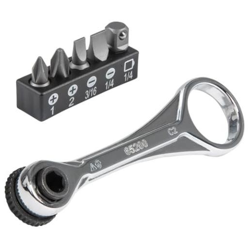 Klein Tools 65200 Ratchet Set, 5-Piece Mini Ratchet Set with Phillips,