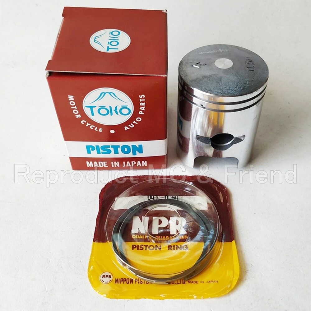 Kawasaki KD100 KE100 KH100 KM100 KV100 Piston + Rings Set Oversize 0.50 (Japan)