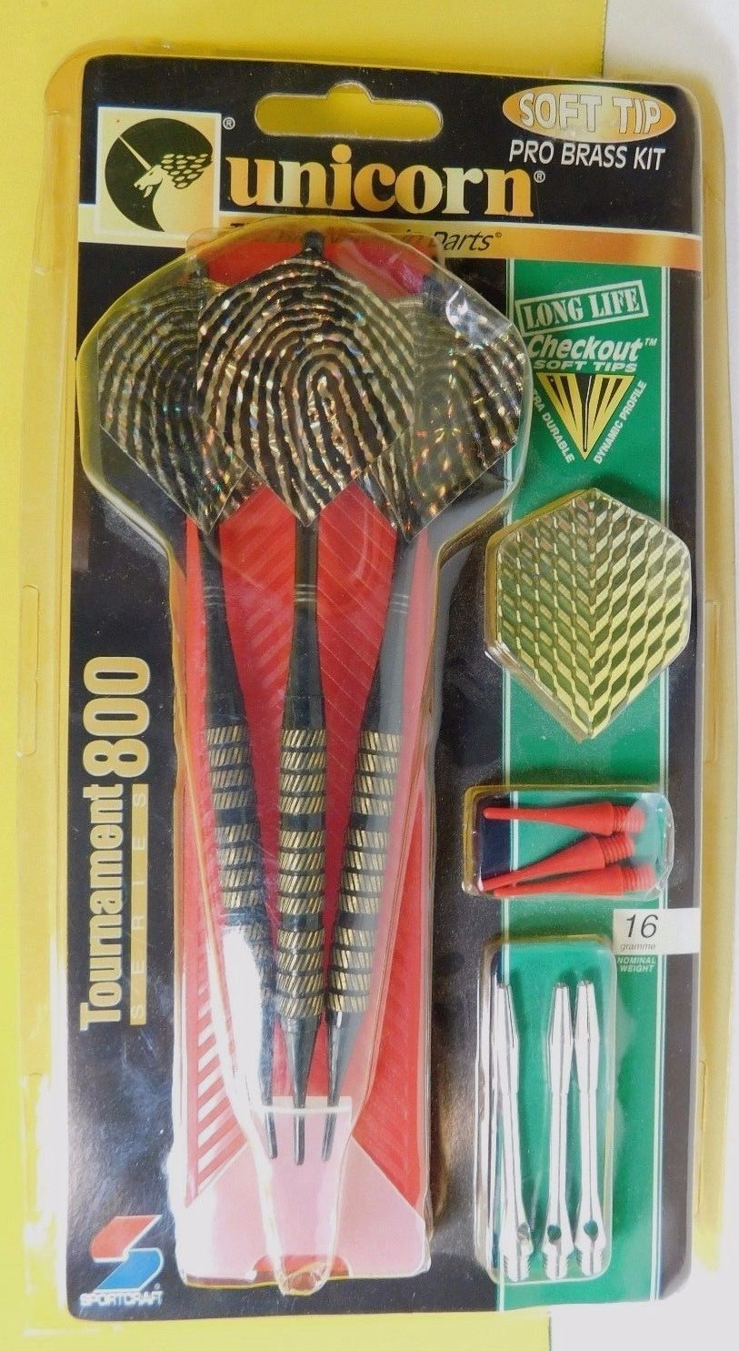 New Unicorn Soft Tip Tournament 800 Series Pro Brass Kit 16g Full Set